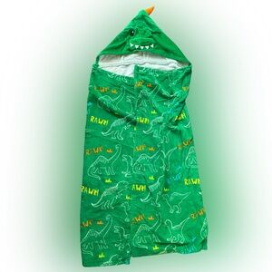 Hooded Green Dinosaur Towel